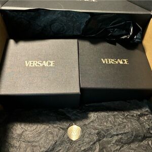 MENS AUTHENTIC VERSACE GRECA BORDER LONG TRUNKS